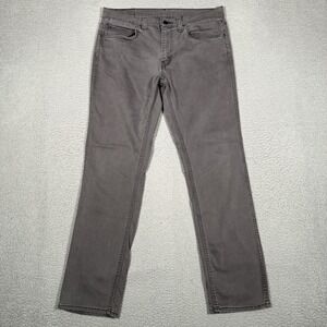 Levis Jeans Mens 34x32 Gray 511 Slim Fit Casual Denim Logo Preppy Pockets Adult